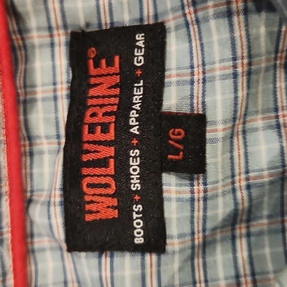 Wolverine Blue & Red Plaid Yakima Button-Up Shirt - Picture 5 of 7